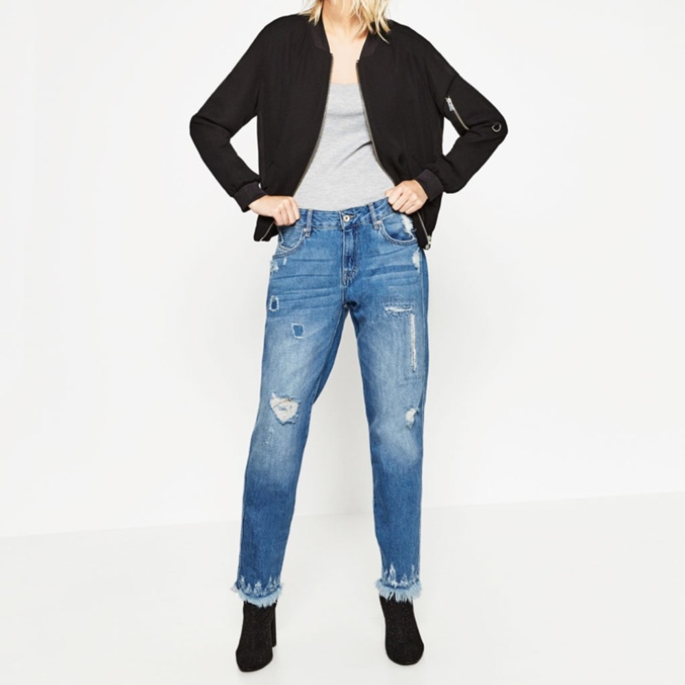 Zara Relax Fit Mid-rise Jeans